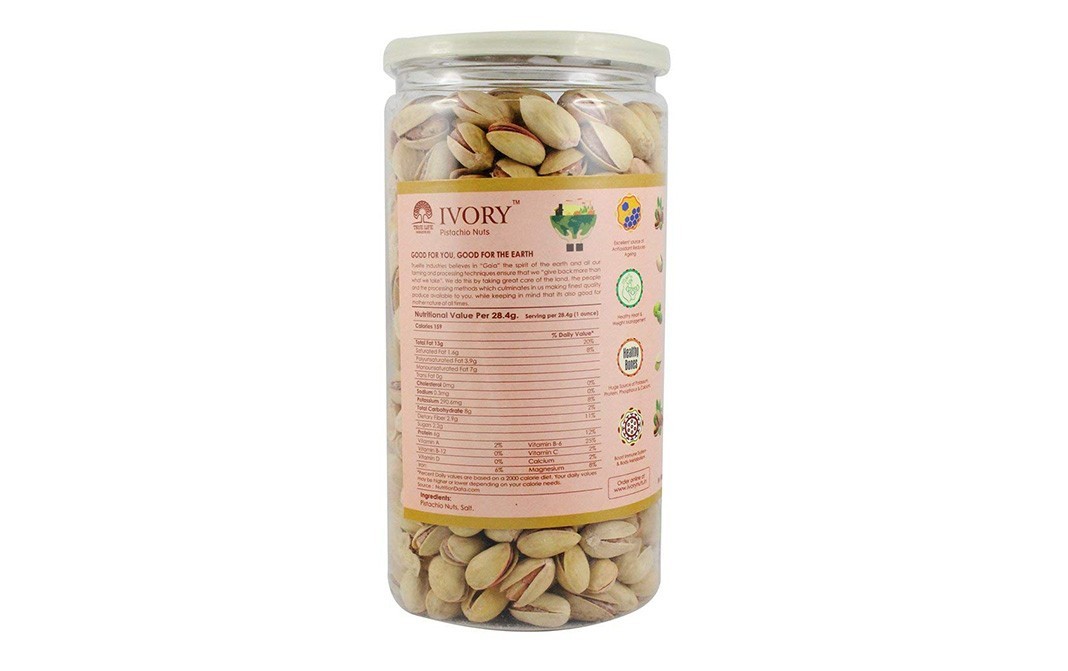 Ivory Pistachio Nuts Roasted Salted   Container  500 grams